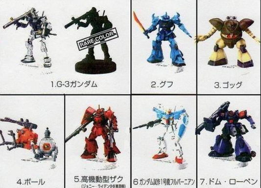 Bandai 2005 Mobile Suit Gundam Mini Selection Plus Part 6 7+1 Secret 8 Trading Figure Set