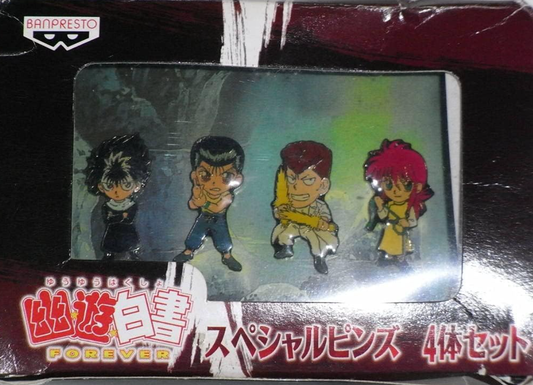 Banpresto 2005 Yu Yu Hakusho Forever 4 Metal Pin Figure Set