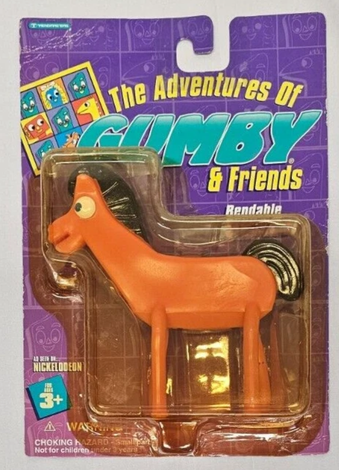 Trendmasters 1995 The Adventure of Gumby & Friends Pokey Bendable Action Figure