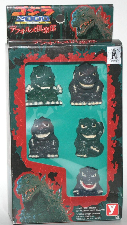 Yutaka 1999 Godzilla 2000 Millennium Finger Puppet 5 Trading Figure Set