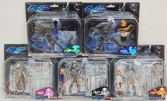 Takara Microman Action Series AVP Alien vs Predator MA-13 MA-14 MA-15 MA-16 MA-17 5 Figure Set