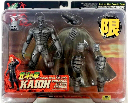 Kaiyodo Xebec Toys Fist of The North Star Hokuto Ryuh Ken Style Kaioh All Black Limited Edition Violence Action Figure