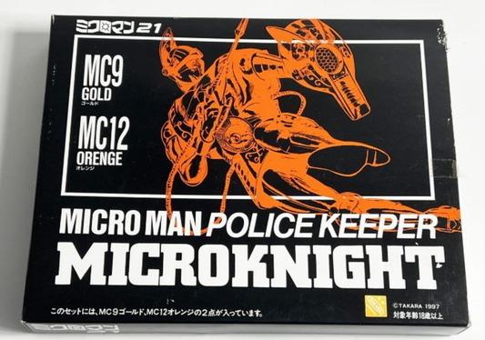 Takara 1997 Microman 21 Police Keeper Microknight MC9 Gold MC12 Orenge Orange Action Figure Set