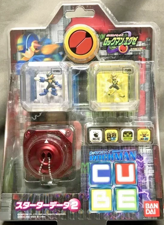 Bandai 2001 Capcom Mega Man Rockman Cube Starter Data Set No 2 Red ver Trading Figure