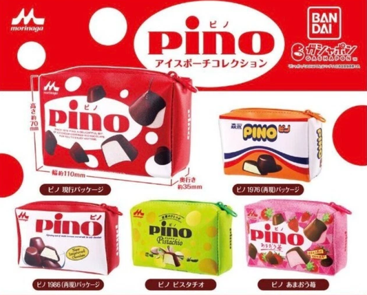 Bandai Gashapon Morinaga Pino Ice 5 Pouch Collection Figure Set