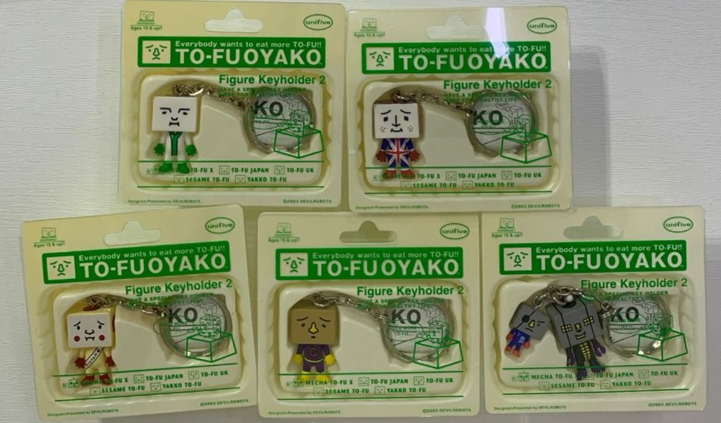 Unifive Devilrobots To Fu Oyako Keyholder Vol 2 5 Mascot Strap Trading Figure Set