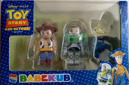 Medicom Toy Babekub 100% Project 1/6 Toy Story Woody Buzz Lightyear Little Green Men 3 Action Figure Set