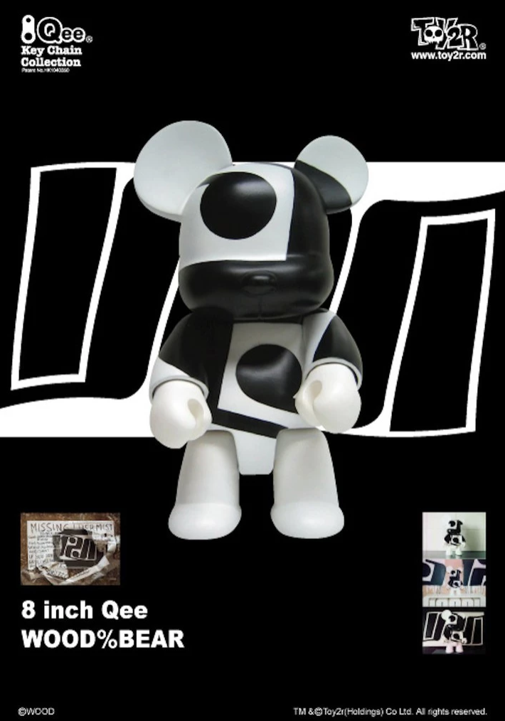 Toy2R Qee Wood%Bear 8" Soft Vinyl Figure