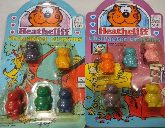 Panosh Place Heathcliff Character Crayons 10 Trading Figure Set