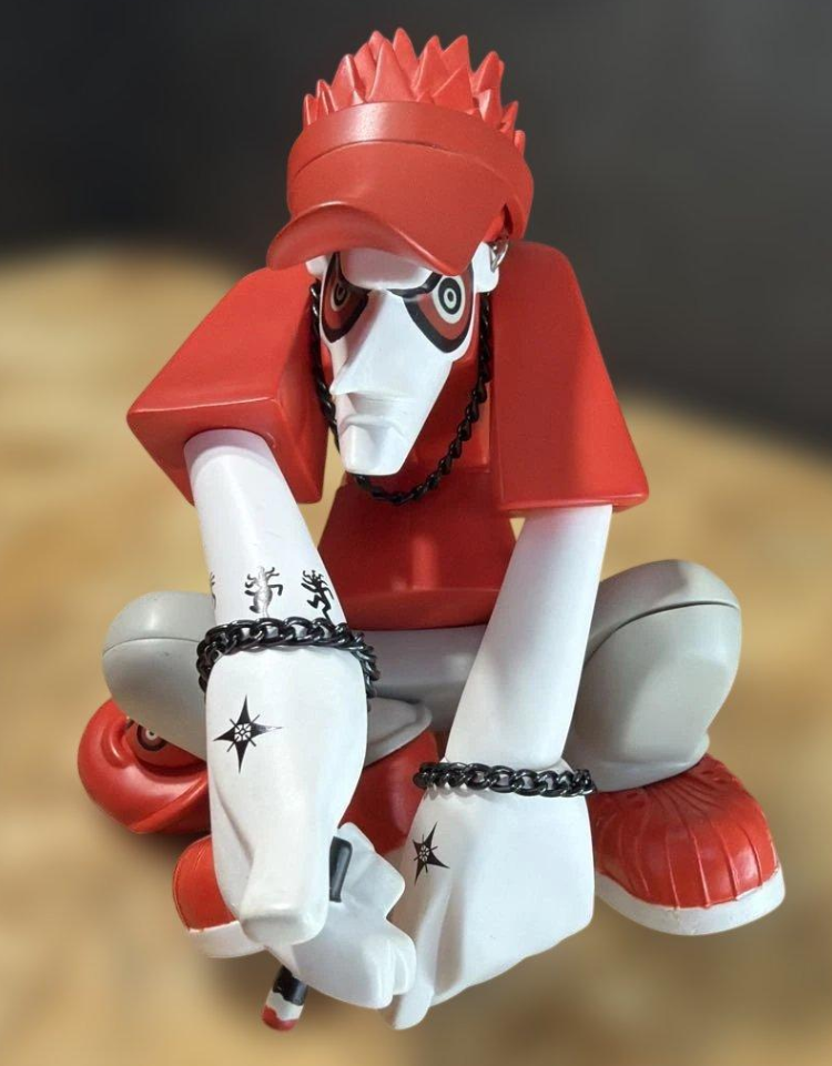 Michael Lau 2002 LMF Lazymuthafucka Crazysmiles Crazychildren Gardener Davy Fire Edition Ver 6" Vinyl Figure