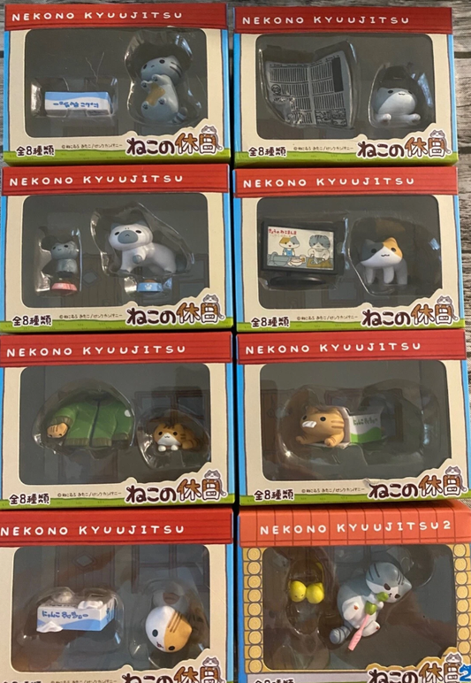 Nekono Kyuujitsu Cat 8 Trading Figure Set