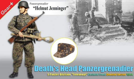 Dragon 1/6 12" 70785 WWII Death's Head Panzergrenadier 3 Panzer Division Totenkopf Eastern Front Cantral Sector 1944 Panzergrenadier Helmut Jenninger Action Figure