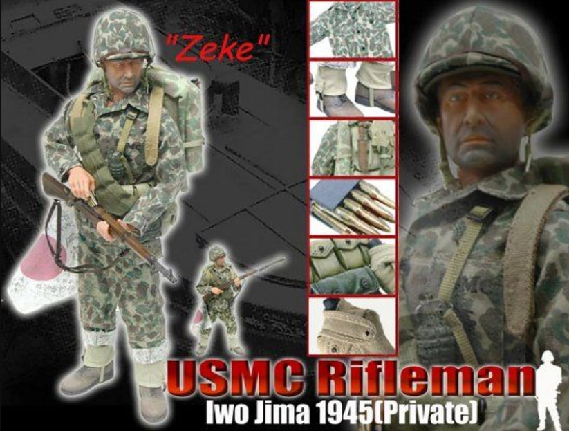 Dragon 1/6 12" 70197 WWII Iwo Jima 1945 USMC Rifleman Private Zeke Action Figure