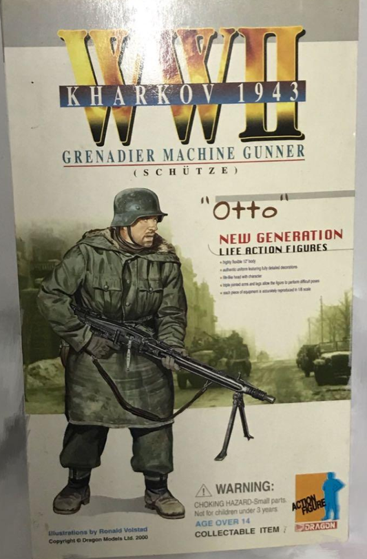 Dragon 1/6 12" 70010 WWII Kharkov 1943 Grenadier Machine Gunner Schutze Otto Action Figure