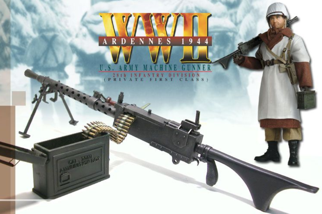 Dragon 1/6 12" 70310 WWII Ardennes 1944 U.S. Army machine Gunner 28th Infantry Division Deke D'Amato Action Figure