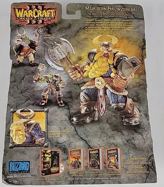 Blizzard 2002 World of Warcraft III Reign of Chaos Thrall & Furion Stormrage & Muradin Bronzebeard 3 Action Figure Set