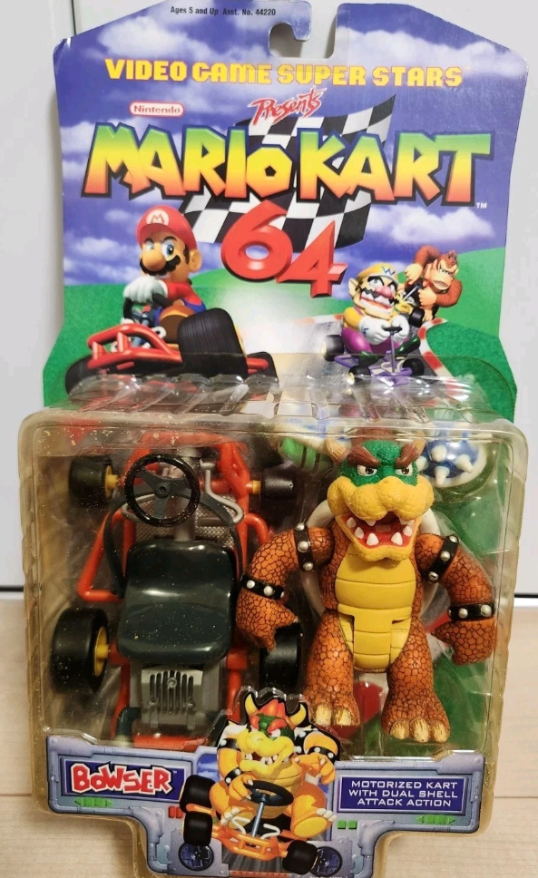 Toybiz 1999 Nintendo Video Game Super Stars Mario Kart 64 Bowser ver Action Figure
