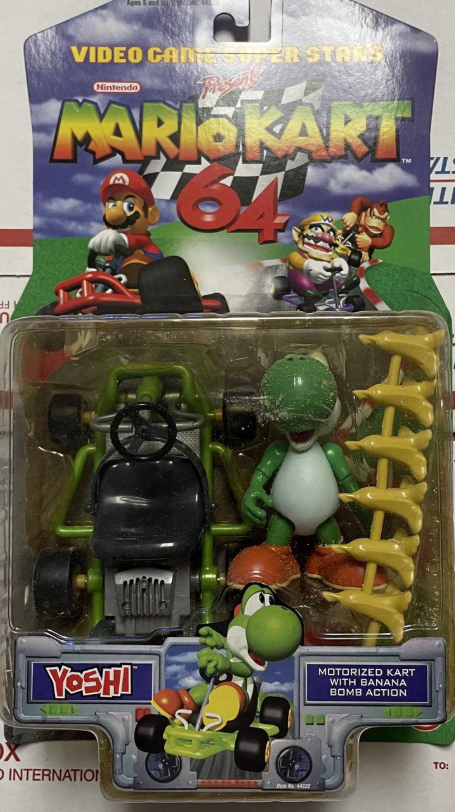 Toybiz 1999 Nintendo Video Game Super Stars Mario Kart 64 Yoshi ver Action Figure