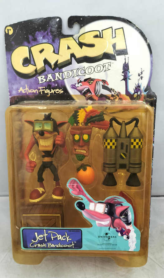 Resaurus 1999 Crash Bandicoot Action Series 1 Jet Pack Crash Bandicoot Figure