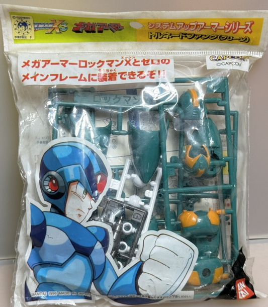 Bandai 1996 Capcom Mega Man Rockman X3 System Up Armor Tornado Fang Plastic Part Model Kit Figure