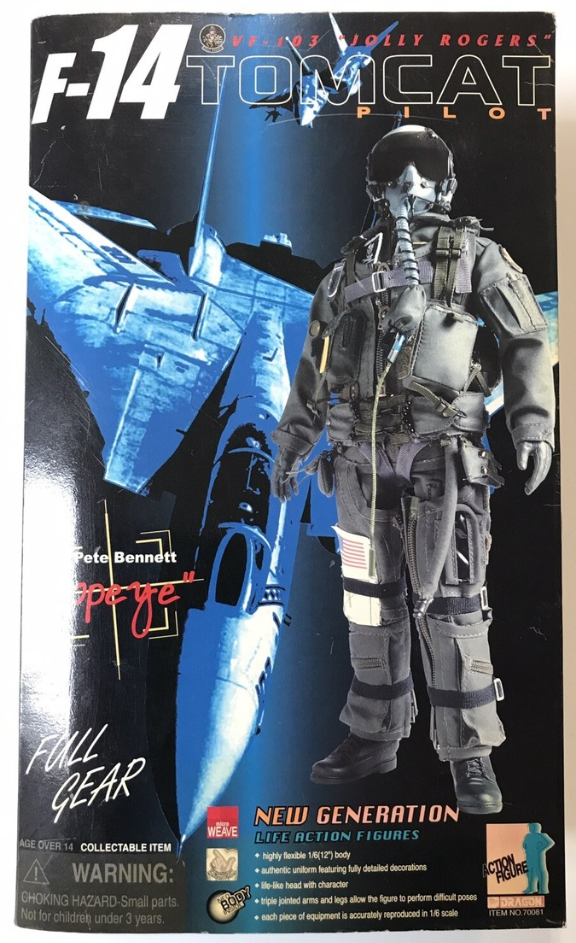 Dragon 1/6 12" 70081 Jolly Rogers F-14 Tomcat Pilot Pete Bennett Popeye Action Figure