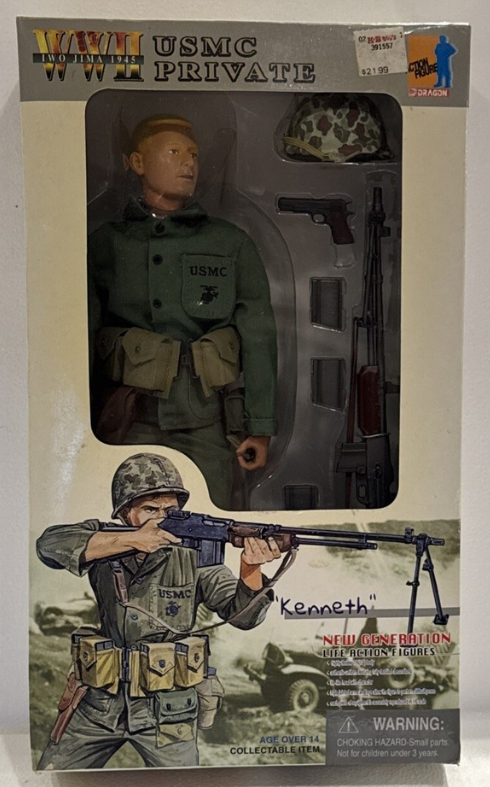 Dragon 1/6 12" 70043 Iwo Jima 1945 USMC Private Kenneth Action Figure