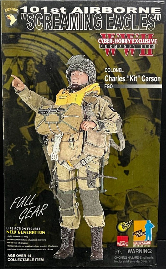 Dragon 1/6 12" 70150 WWII Normandy 1944 101st Airborne Screaming Eagles Colonel Charles Kit Carson FGO Action Figure