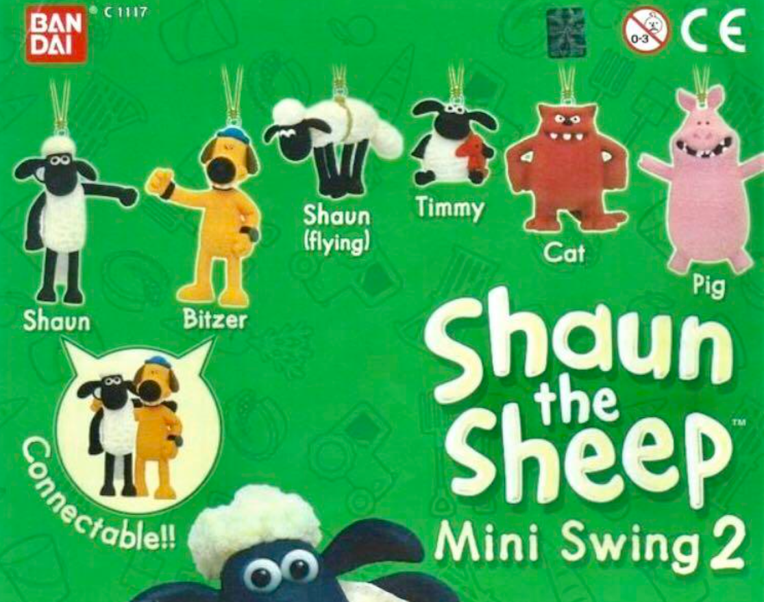 Bandai Shaun The Sheep Gashapon Mini Swing 2 6 Collection Figure Set