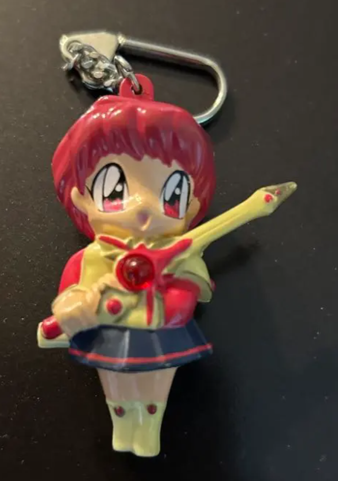 Sega Clamp Magic Knight Petit Chara Light Rayearth Hikaru Shidou ver Mascot Key Holder Trading Figure