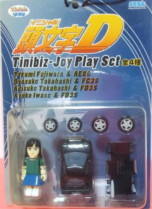 Sega Initial D Tinibiz Joy Trading Collection Figure Play Set Kyoko Iwase & FD3S