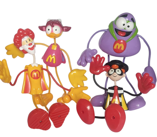 Mcdonald's 2003 Bendable 4 Action Figure Set