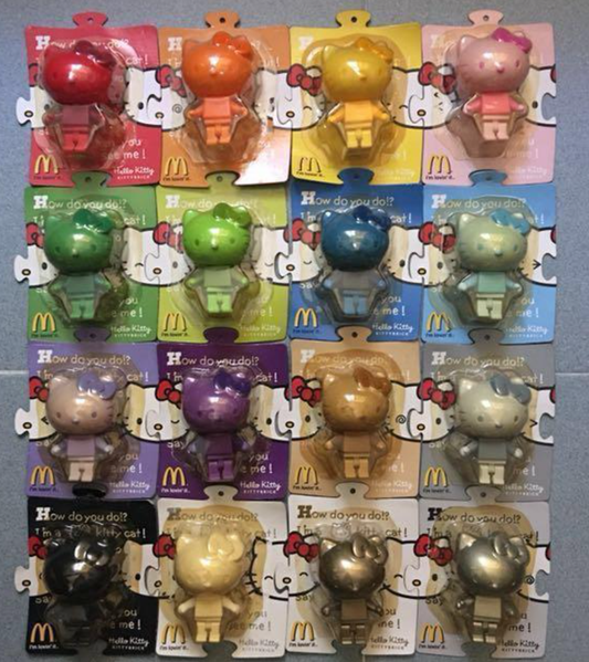 Mcdonalds 2006 Hello Kitty Kittybrick 16 Trading Figure Set