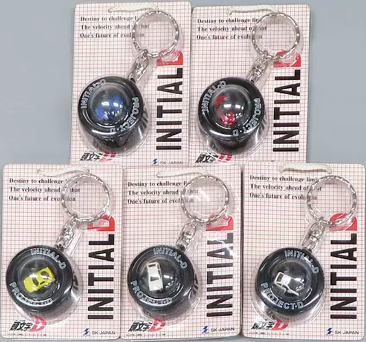 SK Japan Initial D Donut Dome 5 Strap Key Chain Holder Trading Figure Set