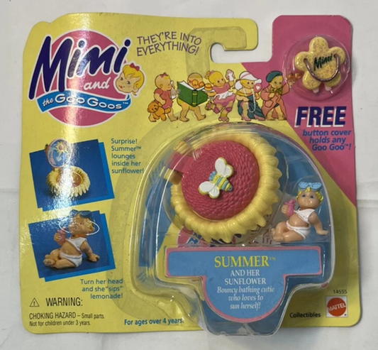 Mattel 1995 Mimi and the Goo Goos Summer and Her Sunflower Trading Figure