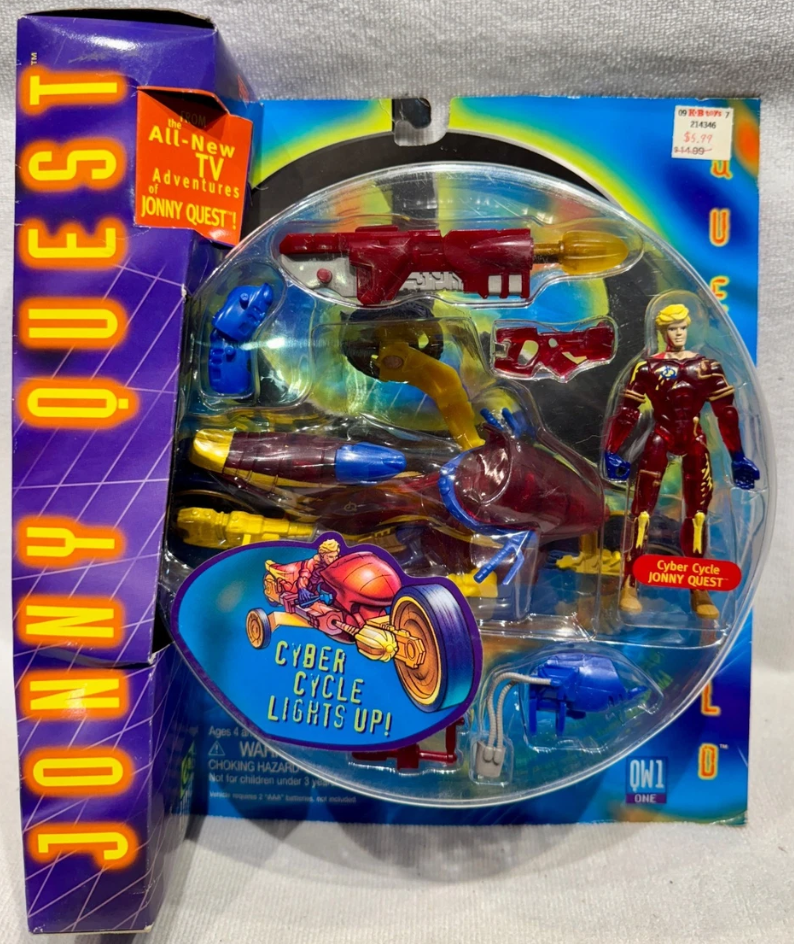 Galoob 1996 Jonny Quest QW1 Cyber Cycle Jonny Quest Action Figure
