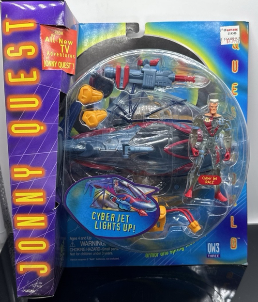 Galoob 1996 Jonny Quest QW3 Cyber Jet Lights Up Action Figure