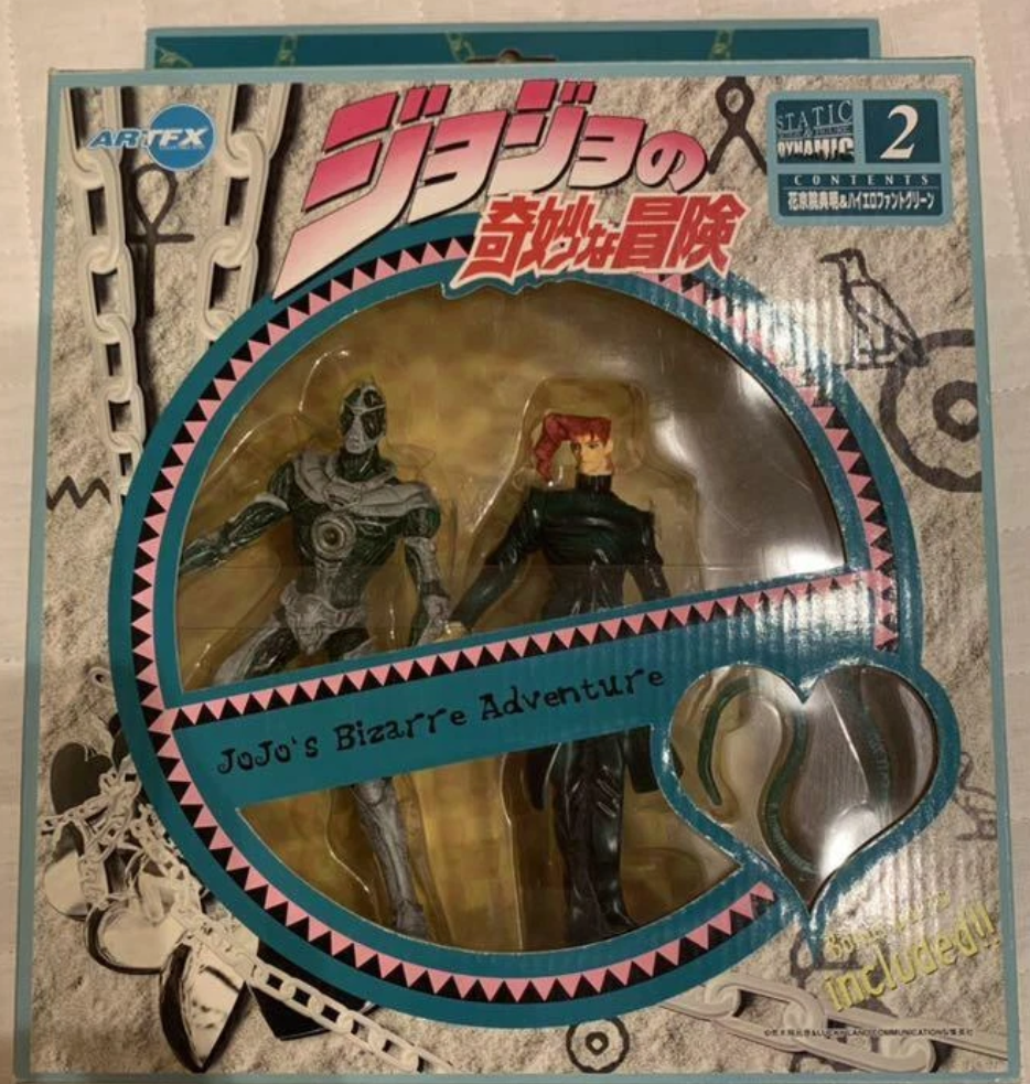 Kotobukiya ArtFx JoJo's Bizarre Adventure Static & Dynamic No 2 Noriaki Kakyoin & Hierophant Green Action Figure