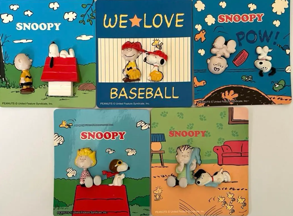 Kabaya The Peanuts Snoopy Magnet 5 Trading Figure Set
