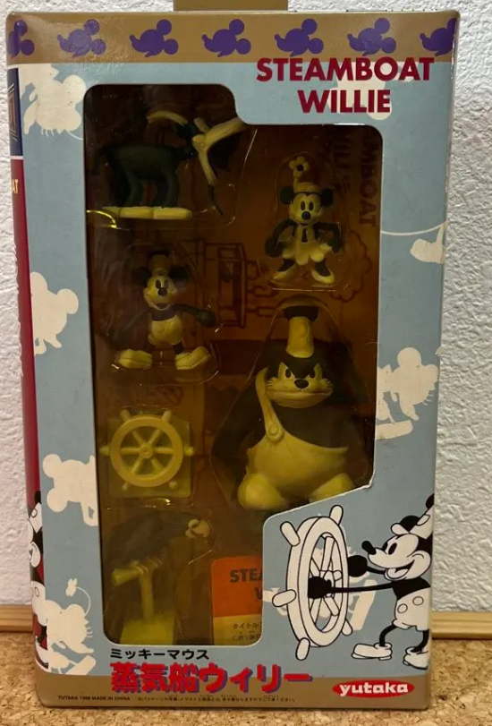 Yutaka 1995 Disney Video Tape Character Collection Vol 19 Steamboat Willie Trading Figure