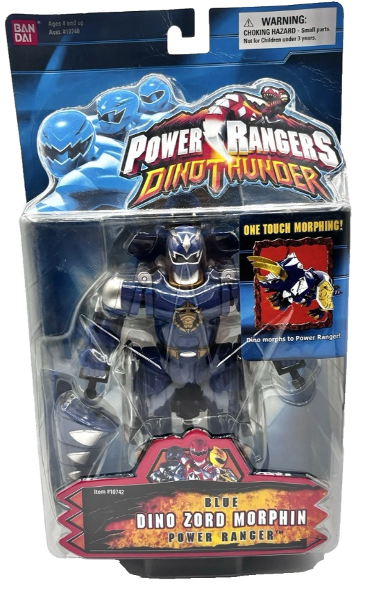 Bandai Power Rangers Abaranger Dino Thunder Blue Zord Morphin Brachio 6" Action Figure