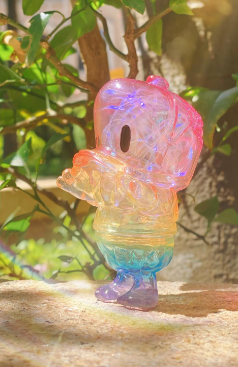 Shon Side Zombie Cap Duck HR Limited Handmade Clear Rainbow ver 3.5" Trading Figure