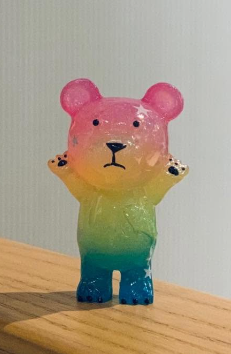 Shon Side The Little Hut Nothing Bear Rainbow ver 2.5" Soft Vinyl Figure