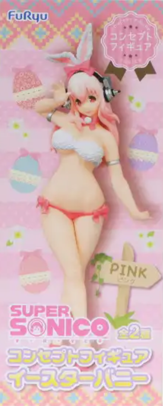 Furyu Nitro Super Sonico Easter Bunny Pink ver PVC Figure