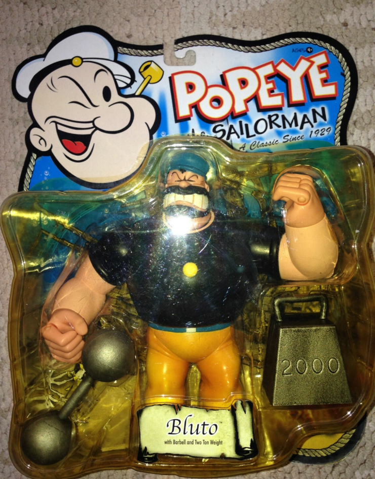 Mezco Toys Popeye The Sailorman Bluto with Barbell and Two Ton Weight Trading Figure