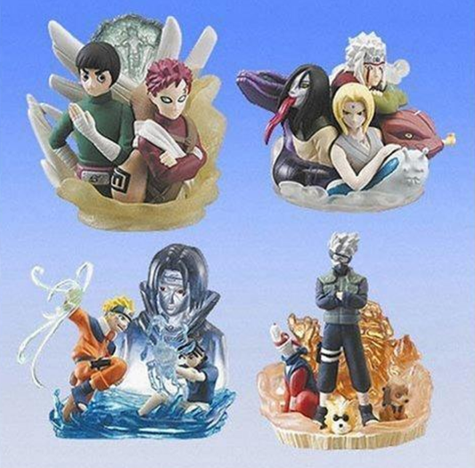 Bandai Naruto Shippuden Imagination 4 Trading Collection Figure Set