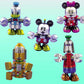 Yujin Gashapon Disney Robo-D 5 Mascot Strap Figure Set