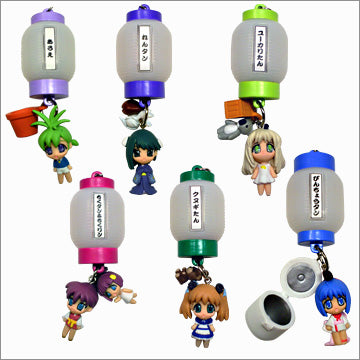 Yujin Binchotan Lantern Mascot Strap 6 Trading Figure Set