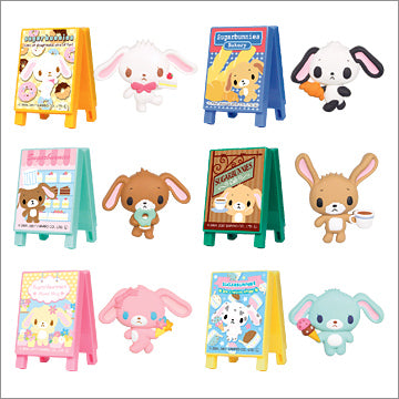 Takara Tomy 2007 Sanrio SugarBunnies Gashapon Clips & Magnets 6 Collection Figure Set