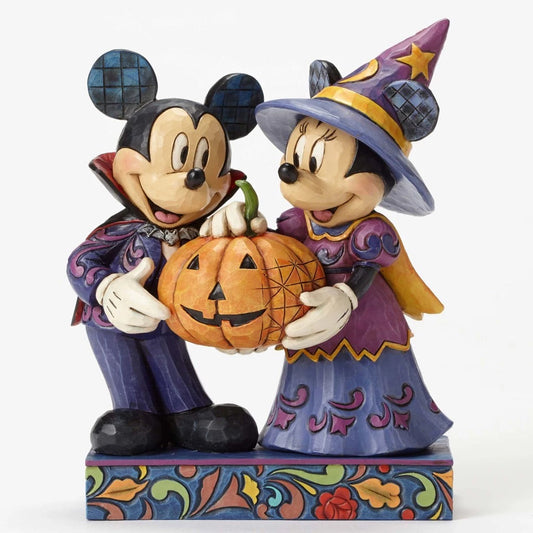 Enesco Jim Shore Disney Traditions Mickey & Minnie Mouse Halloween Hosts 7" Collection Figure