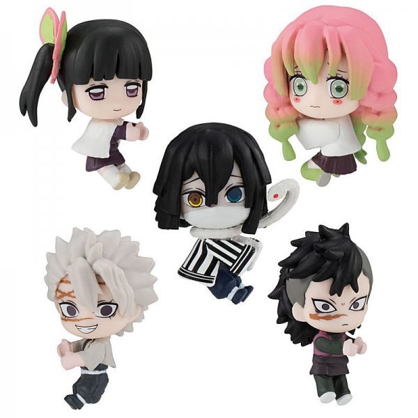 Bandai Hugcot Gashapon Demon Slayer Kimetsu No Yaiba Part 2 5 Collection Figure Set